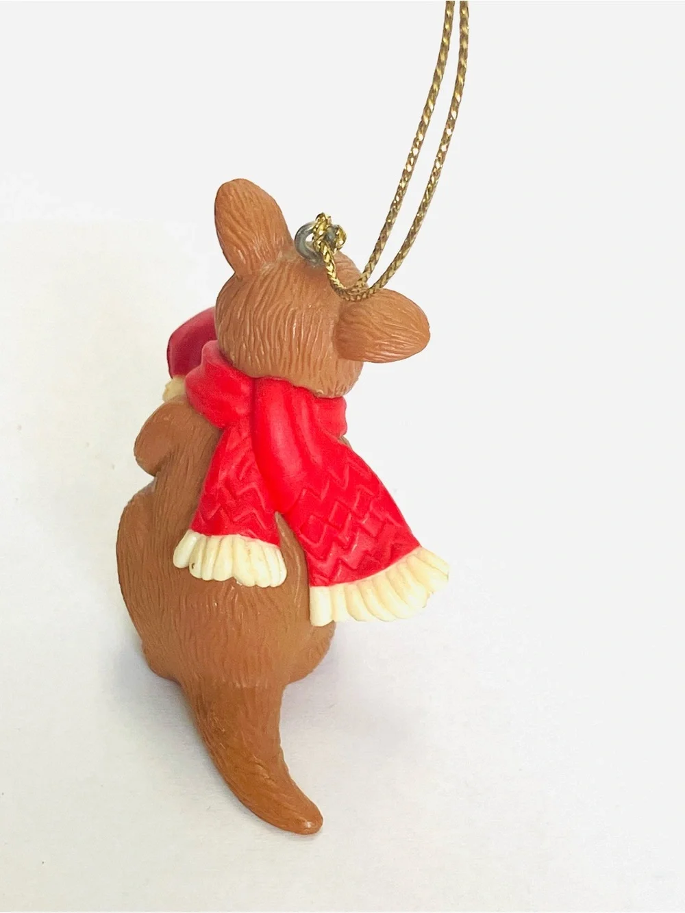 Avon 1983 Hoppy Holidays Mom & Baby Kangaroo Christmas Ornament